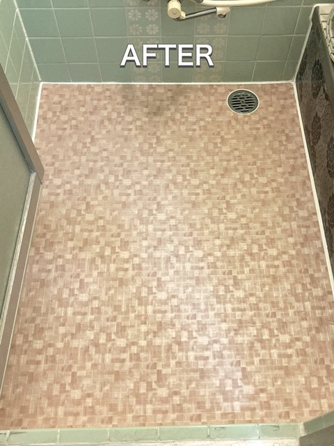 浴室用床シート施工後