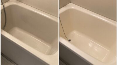 ひび割れた浴槽の補修・再生塗装｜横浜市金沢区